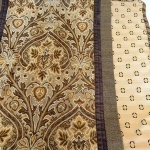 Eastern Accents 3 Pc Floral Damask Jacquard Duvet Cover Set Shams Velvet Trim